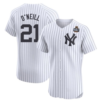 Paul O'Neill Men's Elite New York Yankees White Home 2024 World Series Jersey