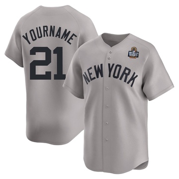 Paul O'Neill Men's Limited New York Yankees Gray Away 2024 World Series Jersey