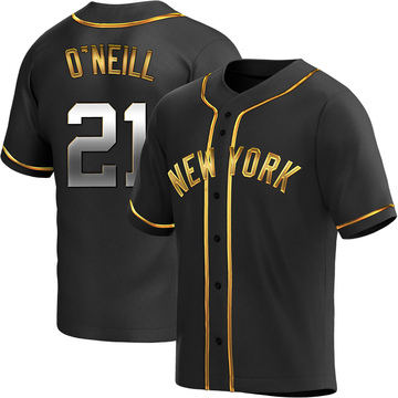 Paul O'Neill Men's Replica New York Yankees Black Golden Alternate Jersey