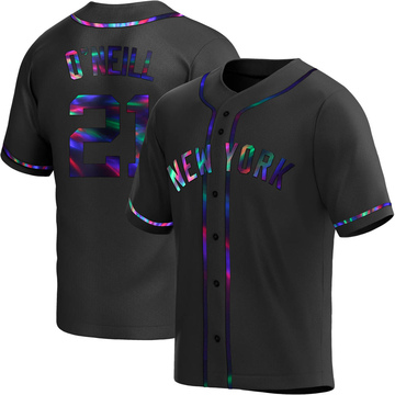 Paul O'Neill Men's Replica New York Yankees Black Holographic Alternate Jersey