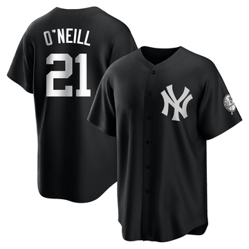 Paul O'Neill Men's Replica New York Yankees Black/White Jersey