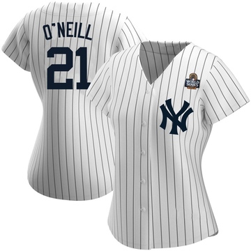 Paul O'Neill Women's Authentic New York Yankees White Home Name 2024 World Series Jersey