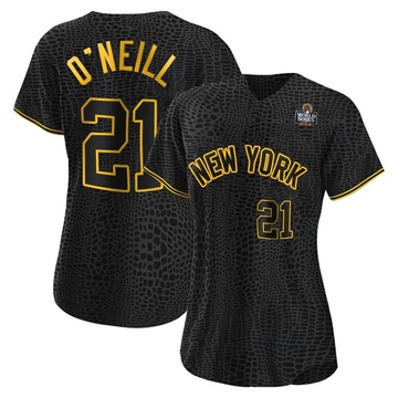 Paul O'Neill Women's Replica New York Yankees Black Snake Skin City 2024 World Series Jersey