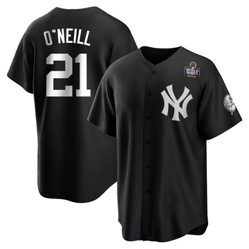 Paul O'Neill Youth Replica New York Yankees Black/White 2024 World Series Jersey